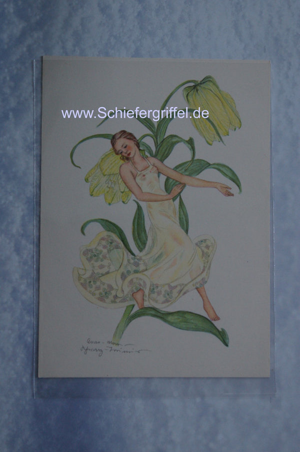 alte Postkarte PK AK ungelaufen Blumenfeen Nr80