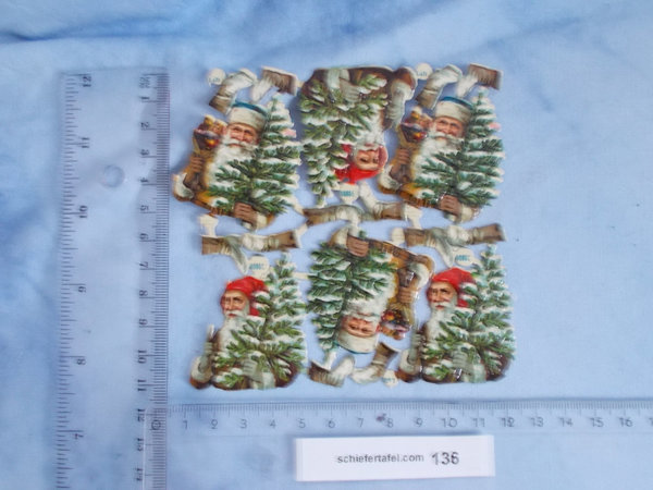 6 x Weihnachtsmann 2teilig L&B 30806 OF STC-A136