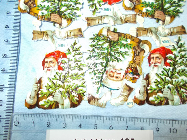 6 x Weihnachtsmann 2teilig L&B 30806 OF STC-A135
